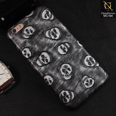 iPhone 6S / 6 Cover - Silver - Hot Retro Leather Skull Case