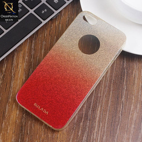Luxury Sulada 3D Glitter Shine Colored Transparent Tpu Phone Protection Case For iPhone 5se / 5s / 5 - Red