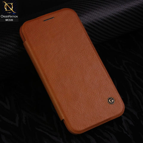Samsung Galaxy A3 2017 / A320 Cover - Brown - G-Case PU Leather Wallet Luxury Case