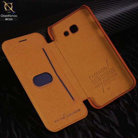 Samsung Galaxy A3 2017 / A320 Cover - Brown - G-Case PU Leather Wallet Luxury Case