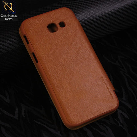Samsung Galaxy A3 2017 / A320 Cover - Brown - G-Case PU Leather Wallet Luxury Case