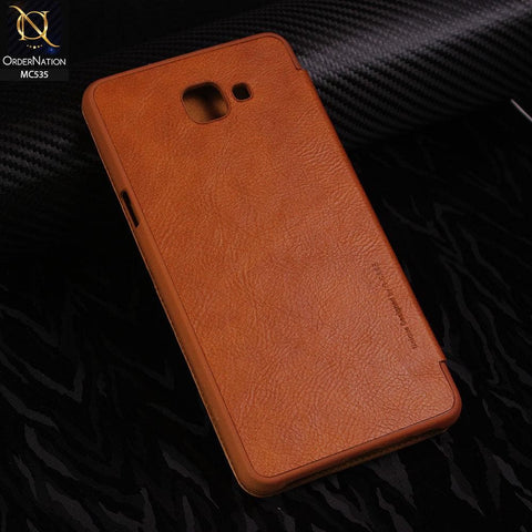 Samsung Galaxy A9 2016 / A9 Pro 2016 Cover - Brown - G-Case PU Leather Wallet Luxury Case