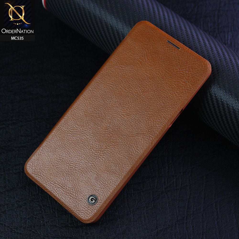 Samsung Galaxy S10 5G Cover - Brown - G-Case PU Leather Wallet Luxury Case