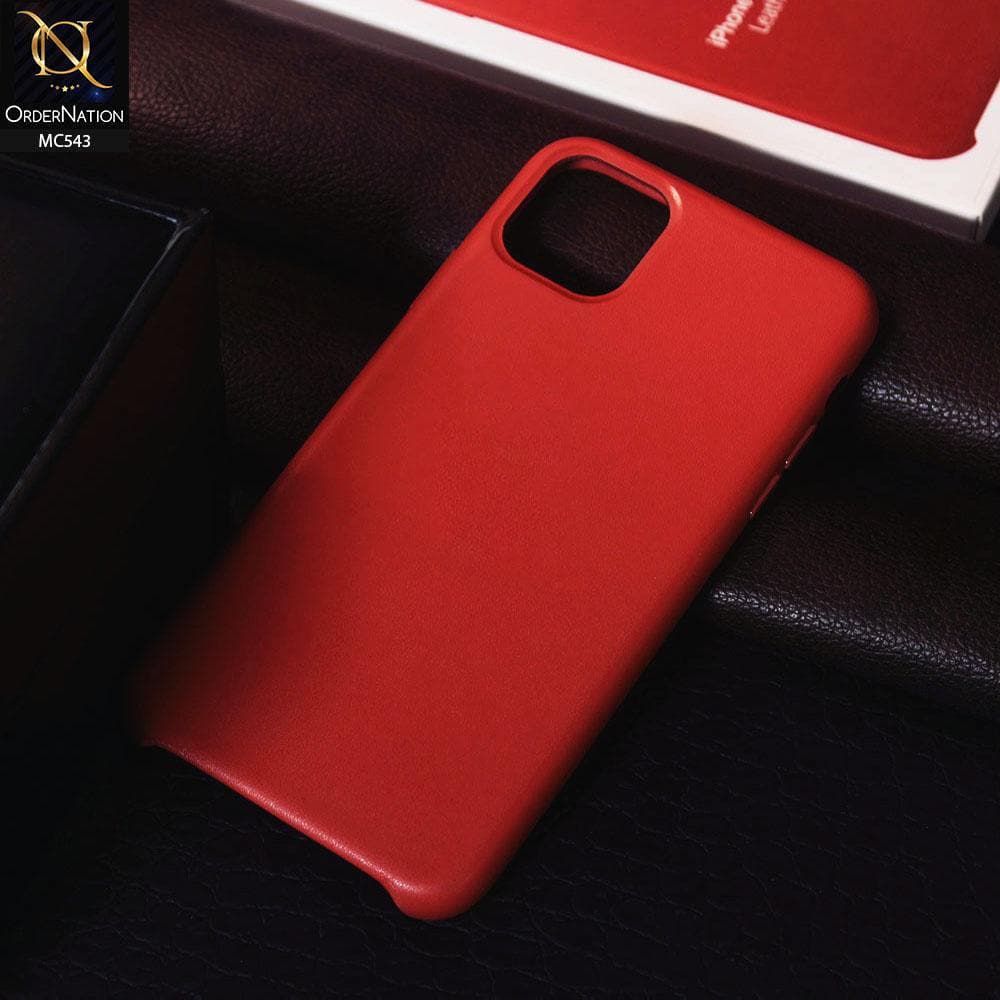 iPhone 11 Cover - Red - Luxury Elegant Leather Soft Case