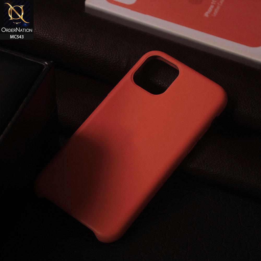 iPhone 11 Pro Cover - Clementine Orange - Luxury Elegant Leather Soft Case