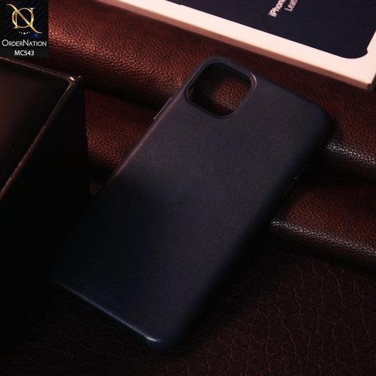 iPhone 11 Pro Cover - Midnight Blue - Luxury Elegant Leather Soft Case