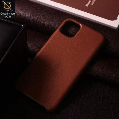iPhone 11 Pro Cover - Saddle Brown - Luxury Elegant Leather Soft Case