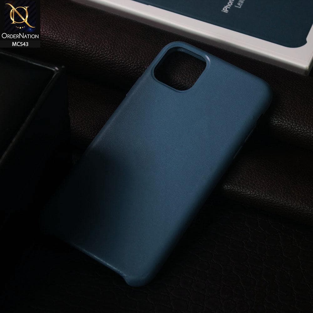 iPhone 11 Pro Max Cover - Light Blue - Luxury Elegant Leather Soft Case