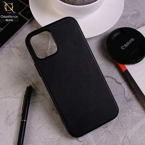 iPhone 12 Pro Max Cover - Black - Luxury Elegant Leather Soft Case