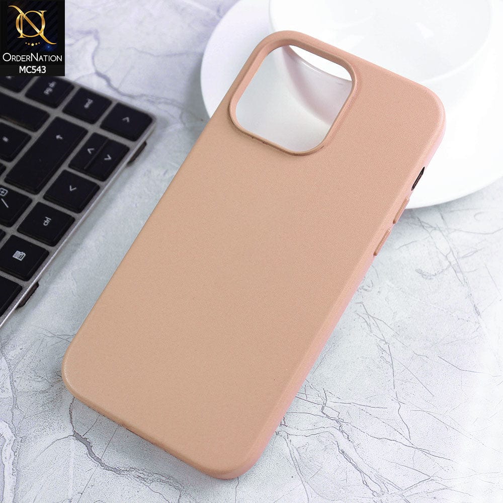 iPhone 14 Pro Max Cover - Skin Colour -  Luxury Elegant Leather Soft Case
