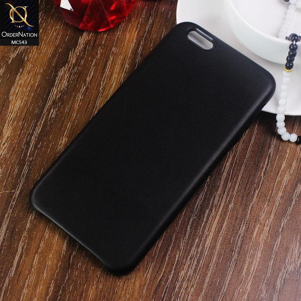iPhone 6s Plus / 6 Plus Cover - Black - Luxury Elegant Leather Soft Case