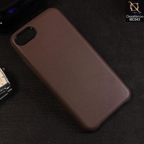 iPhone SE 2020 Cover - Dark Brown - Luxury Elegant Leather Soft Case