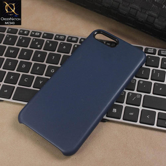 iPhone 8 Plus / 7 Plus Cover - Neavy Blue - Luxury Elegant Leather Soft Case