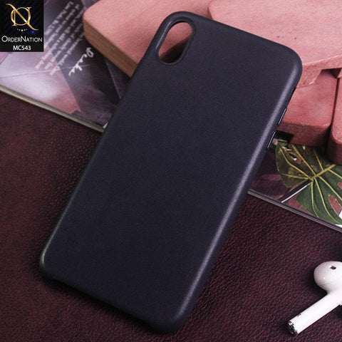 iPhone XS Max Cover - Blue - Luxury Elegant Leather Soft Case