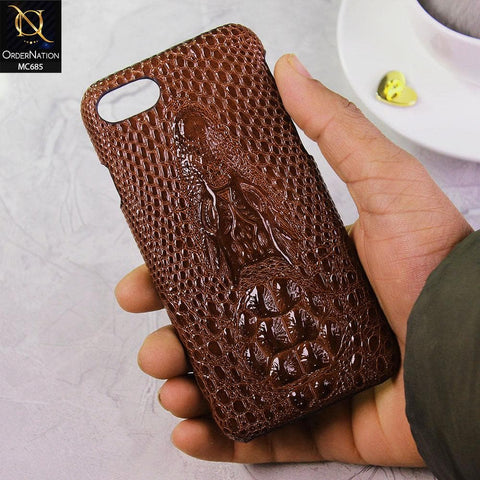 iPhone 8 / 7 Cover - Brown - 3D Smart Design Back Shell Hard Case