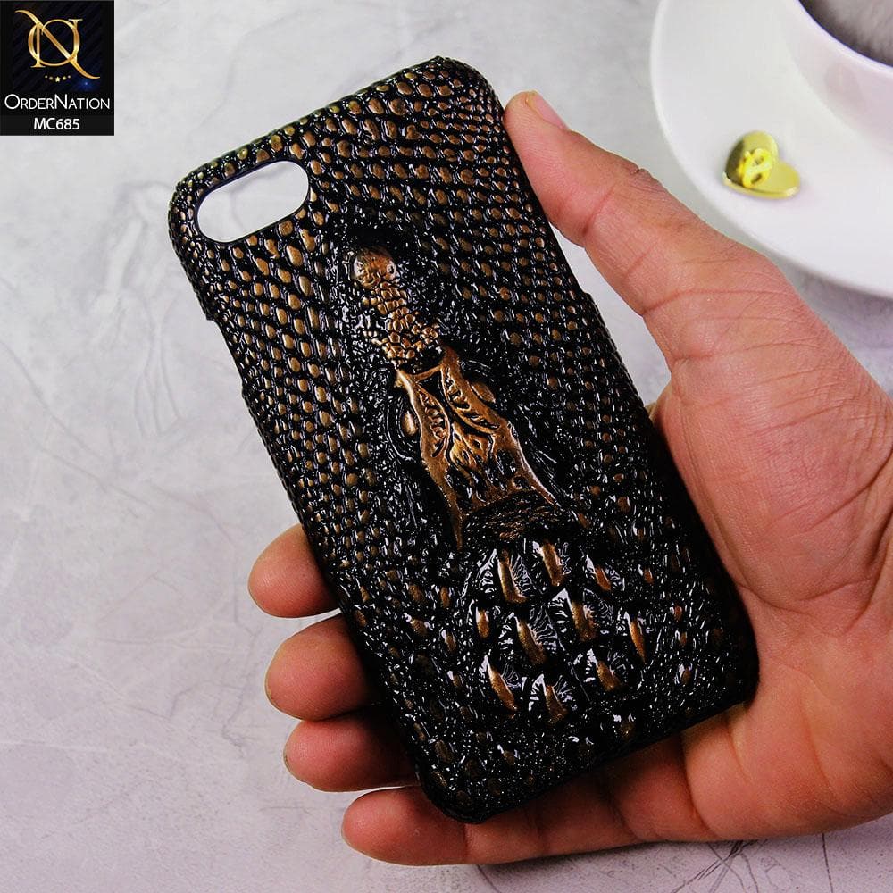iPhone 8 / 7 Cover - Golden - 3D Smart Design Back Shell Hard Case