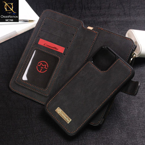 iPhone 11 Cover - Black - Luxury Caseme Bussiness Wallet Leather Soft Case