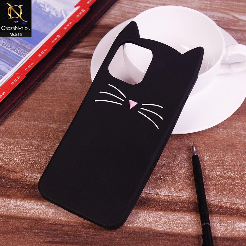 iPhone 12 Mini Cover - Black - Luxury Cute Kitty Soft Tpu Cover Case