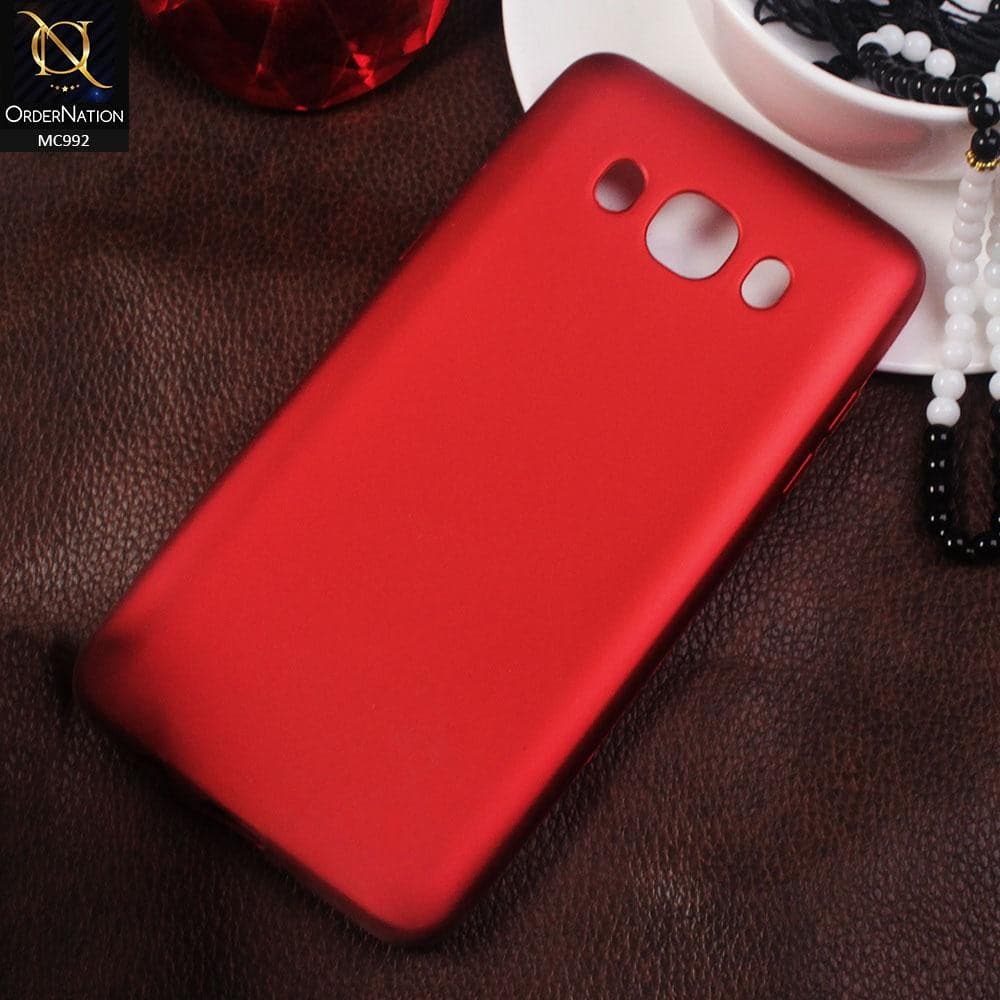Color Chrome Tpu Case For Samsung Galaxy J5 2016 / J510 - Red