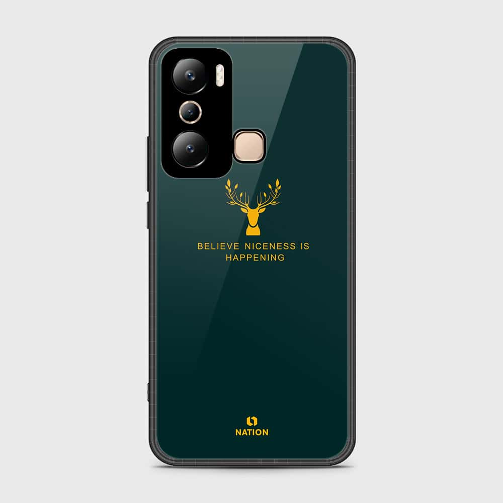 Infinix Hot 20i Cover- Nice Series - HQ Ultra Shine Premium Infinity Glass Soft Silicon Borders Case