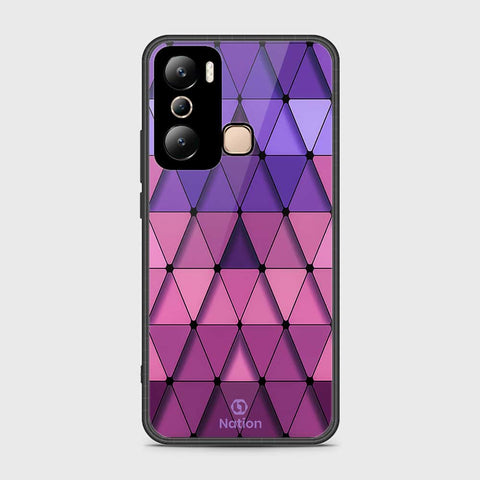 Infinix Hot 20i Cover- Onation Pyramid Series - HQ Ultra Shine Premium Infinity Glass Soft Silicon Borders Case