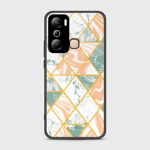 Infinix Hot 20i Cover- O'Nation Shades of Marble Series - HQ Ultra Shine Premium Infinity Glass Soft Silicon Borders Case