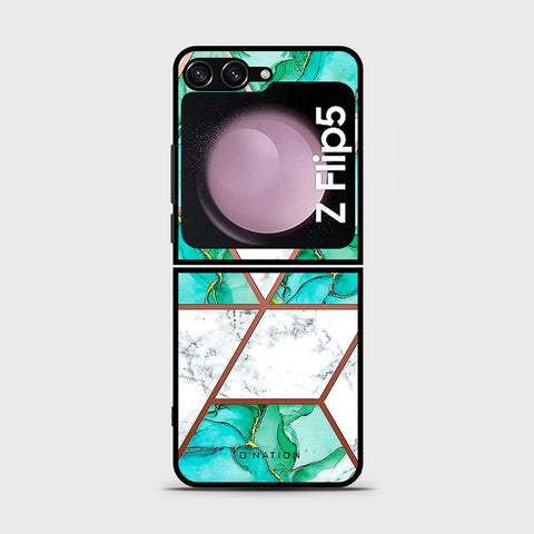 Samsung Galaxy Z Flip 5 5G  Cover- O'Nation Shades of Marble Series - HQ Premium Shine Durable Shatterproof Case