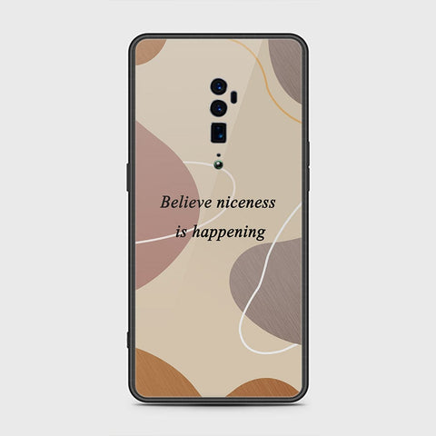 Oppo Reno 10x Zoom Cover- Happy Series - HQ Ultra Shine Premium Infinity Glass Soft Silicon Borders Case