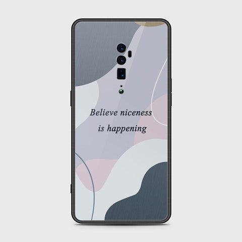 Oppo Reno 10x Zoom Cover- Happy Series - HQ Ultra Shine Premium Infinity Glass Soft Silicon Borders Case