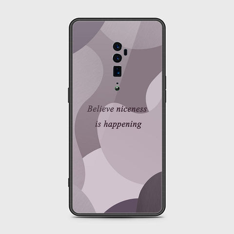 Oppo Reno 10x Zoom Cover- Happy Series - HQ Ultra Shine Premium Infinity Glass Soft Silicon Borders Case