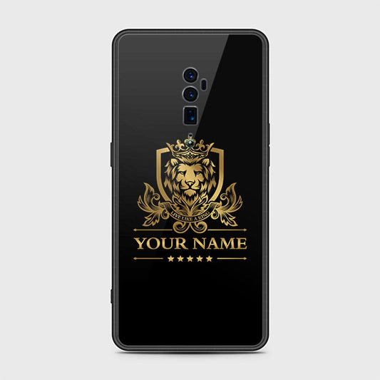 Oppo Reno 10x Zoom Cover- Gold Series - HQ Ultra Shine Premium Infinity Glass Soft Silicon Borders Case