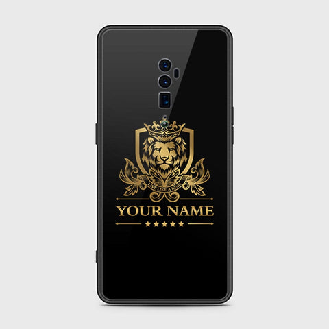 Oppo Reno 10x Zoom Cover- Gold Series - HQ Ultra Shine Premium Infinity Glass Soft Silicon Borders Case