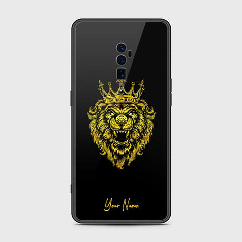 Oppo Reno 10x Zoom Cover- Gold Series - HQ Ultra Shine Premium Infinity Glass Soft Silicon Borders Case