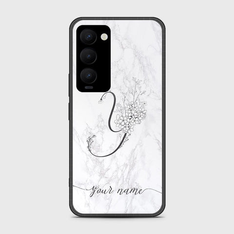 Tecno Camon 18 Premier Cover- Personalized Alphabet Series - HQ Ultra Shine Premium Infinity Glass Soft Silicon Borders Case