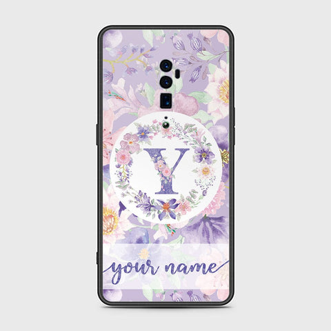 Oppo Reno 10x Zoom Cover- Personalized Alphabet Series - HQ Ultra Shine Premium Infinity Glass Soft Silicon Borders Case