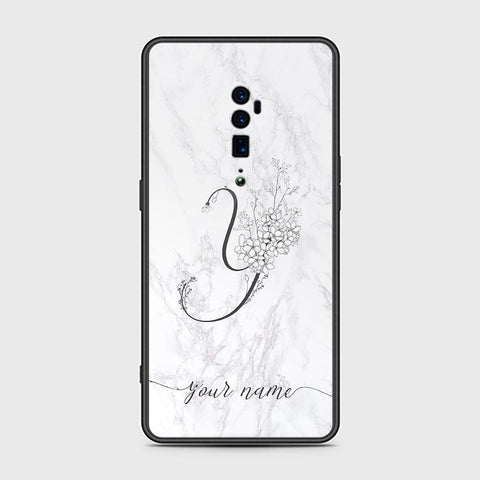 Oppo Reno 10x Zoom Cover- Personalized Alphabet Series - HQ Ultra Shine Premium Infinity Glass Soft Silicon Borders Case