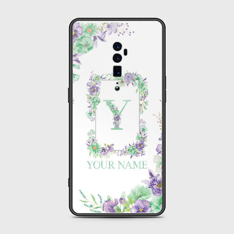 Oppo Reno 10x Zoom Cover- Personalized Alphabet Series - HQ Ultra Shine Premium Infinity Glass Soft Silicon Borders Case