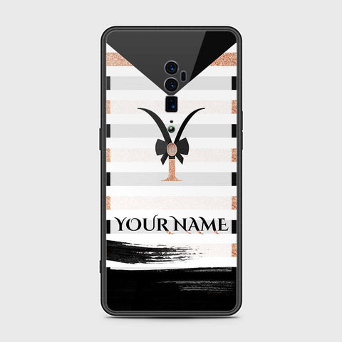 Oppo Reno 10x Zoom Cover- Personalized Alphabet Series - HQ Ultra Shine Premium Infinity Glass Soft Silicon Borders Case