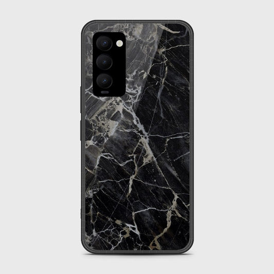 Tecno Camon 18T Cover- Black Marble Series - HQ Premium Shine Durable Shatterproof Case - Soft Silicon Borders