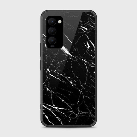 Tecno Camon 18P Cover- Black Marble Series - HQ Premium Shine Durable Shatterproof Case - Soft Silicon Borders