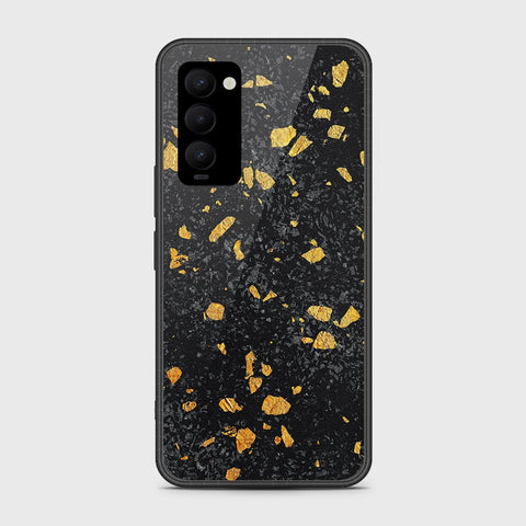 Tecno Camon 18P Cover- Black Marble Series - HQ Premium Shine Durable Shatterproof Case - Soft Silicon Borders