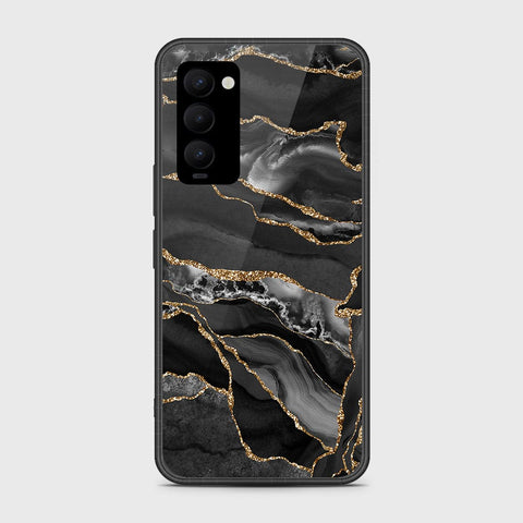 Tecno Camon 18P Cover- Black Marble Series - HQ Premium Shine Durable Shatterproof Case - Soft Silicon Borders