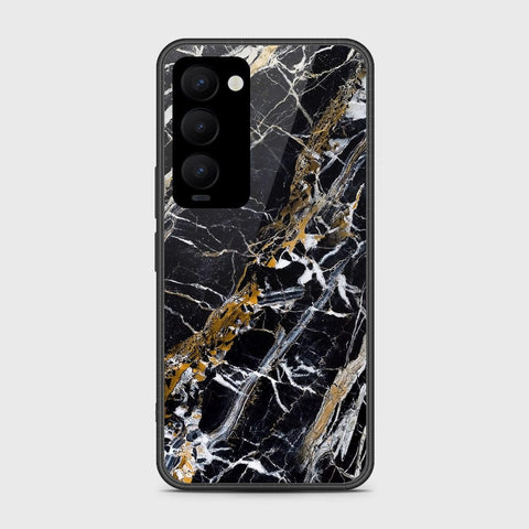 Tecno Camon 18 Premier Cover- Black Marble Series - HQ Ultra Shine Premium Infinity Glass Soft Silicon Borders Case