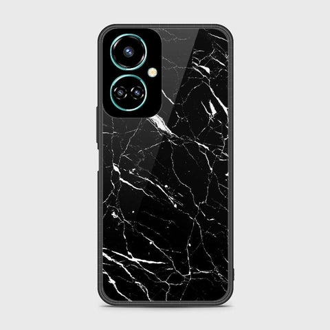 Tecno Camon 19 Cover- Black Marble Series - HQ Premium Shine Durable Shatterproof Case