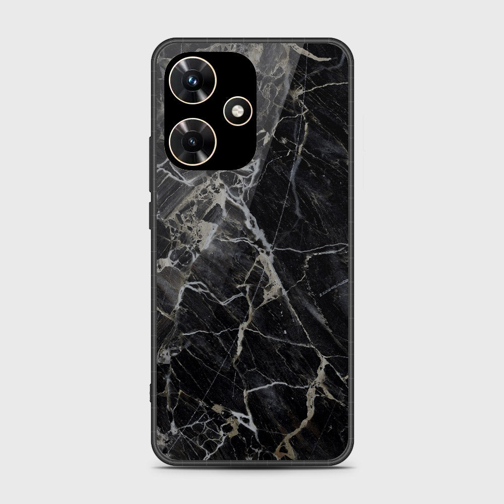 Infinix Hot 30i Cover - Black Marble Series - HQ Premium Shine Durable Shatterproof Case