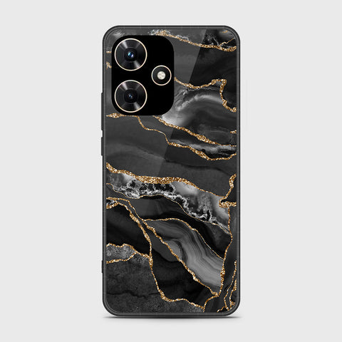 Infinix Hot 30i Cover - Black Marble Series - HQ Premium Shine Durable Shatterproof Case