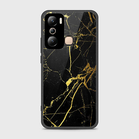 Infinix Hot 20i Cover- Black Marble Series - HQ Ultra Shine Premium Infinity Glass Soft Silicon Borders Case