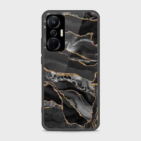 Infinix Hot 20S Cover- Black Marble Series - HQ Ultra Shine Premium Infinity Glass Soft Silicon Borders Case