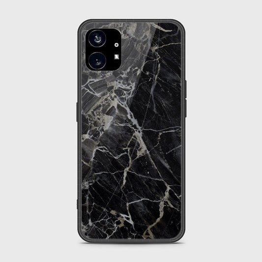 Nothing Phone 1 Cover- Black Marble Series - HQ Premium Shine Durable Shatterproof Case - Soft Silicon Borders
