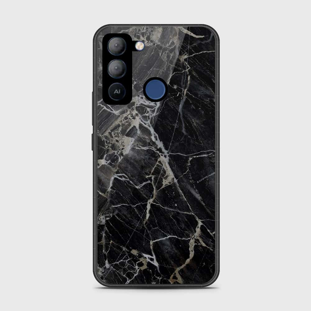 Tecno Pop 5 LTE Cover- Black Marble Series - HQ Premium Shine Durable Shatterproof Case